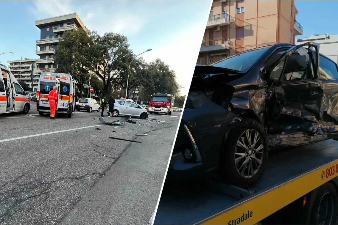 L'incidente in via Cagna (L'Unione Sarda)