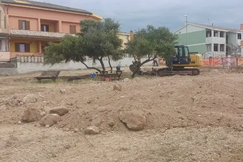 I lavori a Serra Li Pozzi (foto Pala)