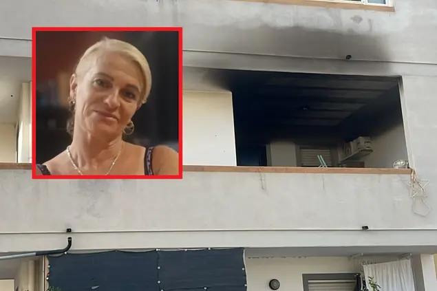 La casa bruciata e, nel riquadro, Daniela Atzeni