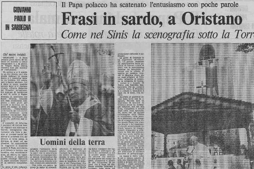 A Oristano pronuncia anche alcune frasi in sardo