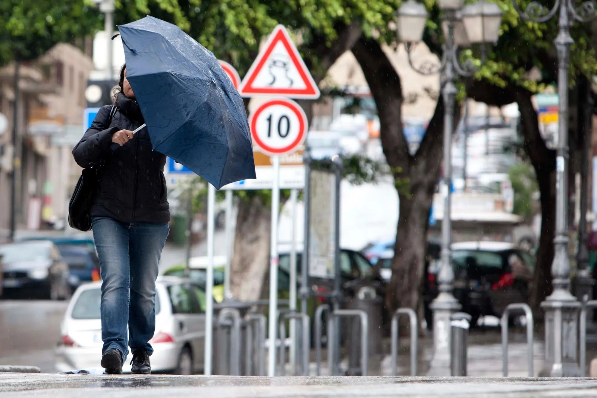 Pioggia a Cagliari (Foto Ungari)