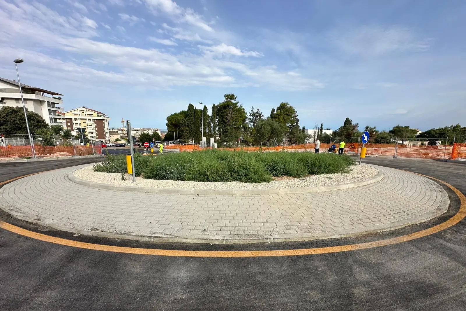 Sassari, rotatoria tra via Giagu e via Nenni