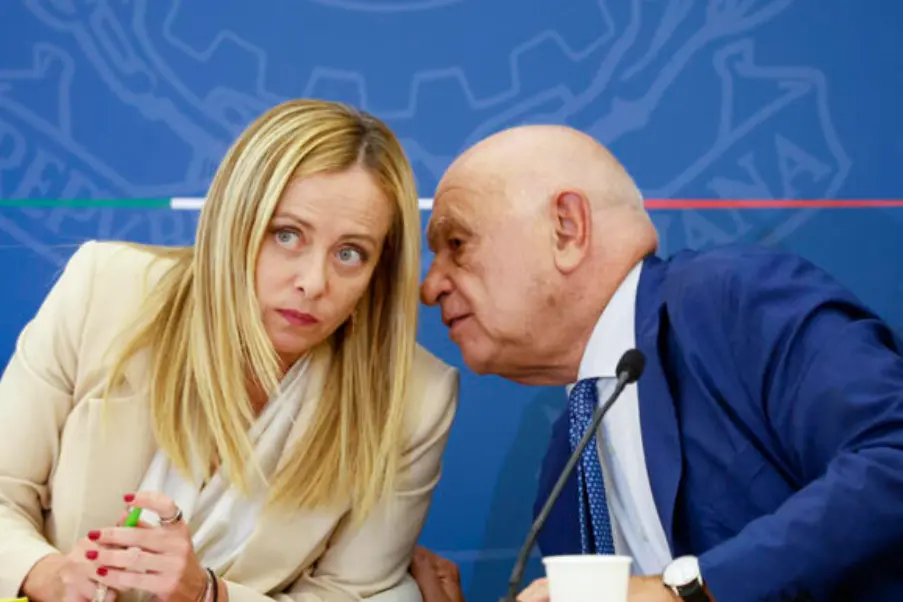Giorgia Meloni con il ministro della Giustizia Nordio