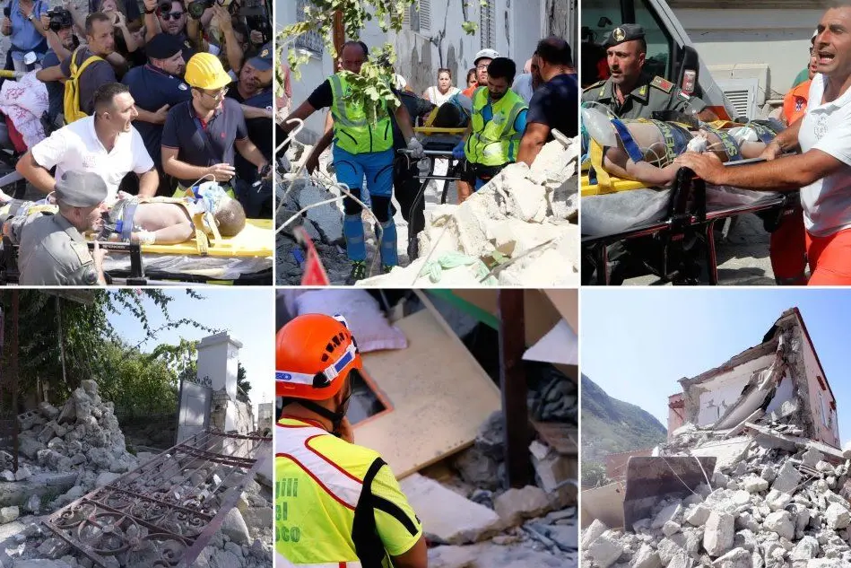 Le immagini del salvataggio del terremoto e del salvataggio dei tre bambini