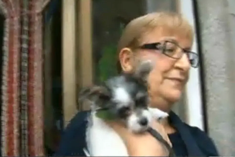 Una delle signore a cui è stato affidato uno dei cagnolini