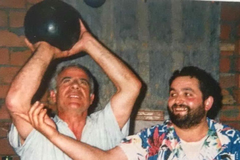 Gino Marci (a sinistra) con l'allenatore Mario Floris