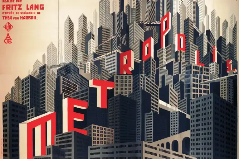 La locandina del capolavoro di Fritz Lang “Metropolis”