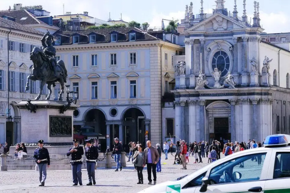 Piazza San Carlo a Torino (Ansa)