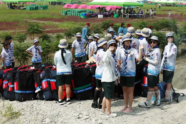 Il raduno scout (Ansa)