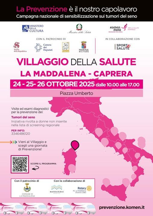 A La Maddalena il Villaggio della Salute, dal 24 al 26 ottobre