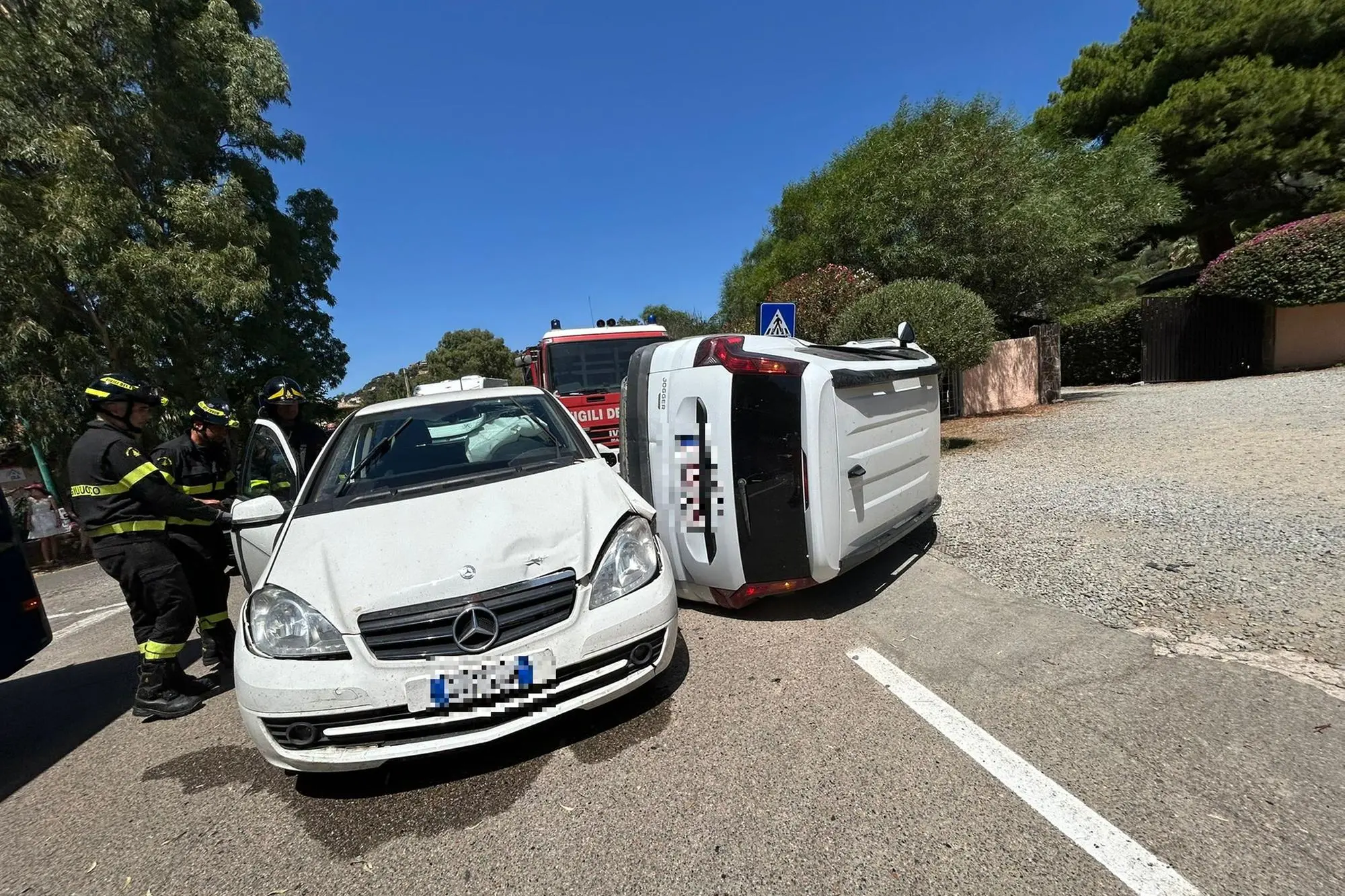 L'incidente all'ingresso di Torre delle Stelle (L'Unione Sarda)