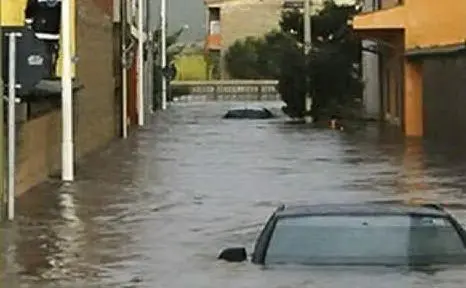 Gli effetti dell'alluvione a Uras (foto Elia Sanna)