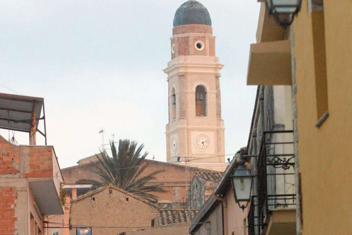 Una veduta del centro storico di Sinnai