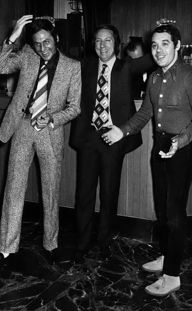 Anni '60: un giovanissimo Arbore con Mike Bongiorno e Gianni Boncompagni