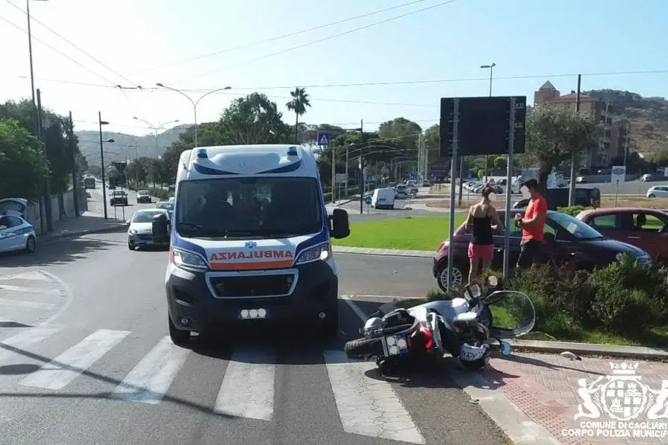 L'incidente (foto Polizia municipale)