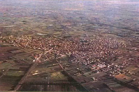 Una veduta aerea di Terralba