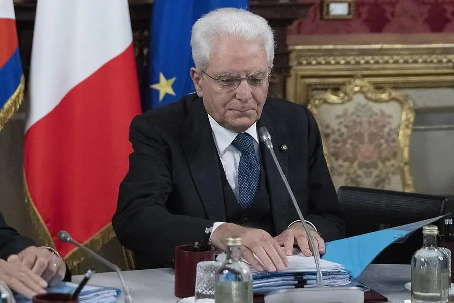Il Presidente della Repubblica Sergio Mattarella alla riunione del Consiglio Supremo di Difesa, Roma, 11 novembre 2019. ANSA/PAOLO GIANDOTTI UFFICIO STAMPA QUIRINALE