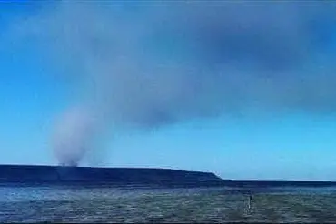 L'incendio a Capo Frasca