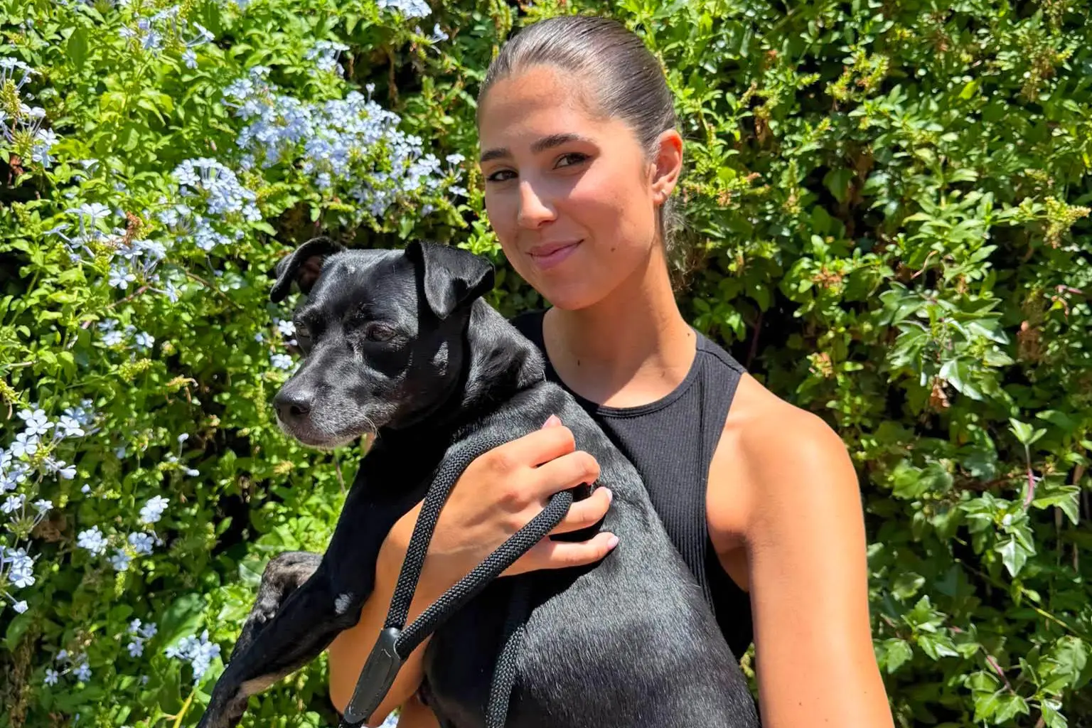 Bianca Fusco e il suo cane Liquirizia