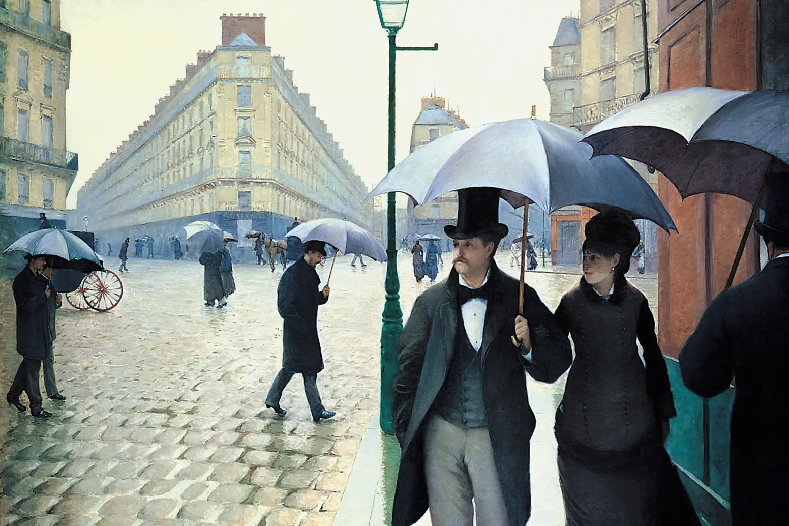 Strada di Parigi in un giorno di pioggia (Gustave Caillebotte, 1877)