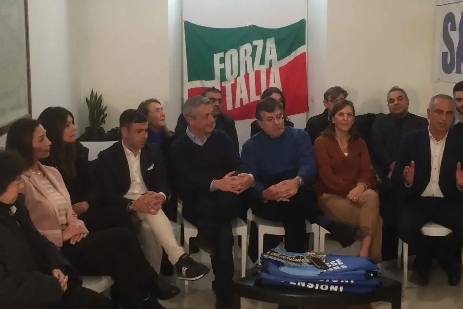 I candidati di Forza Italia nel collegio di Cagliari (foto Matteo Sau)