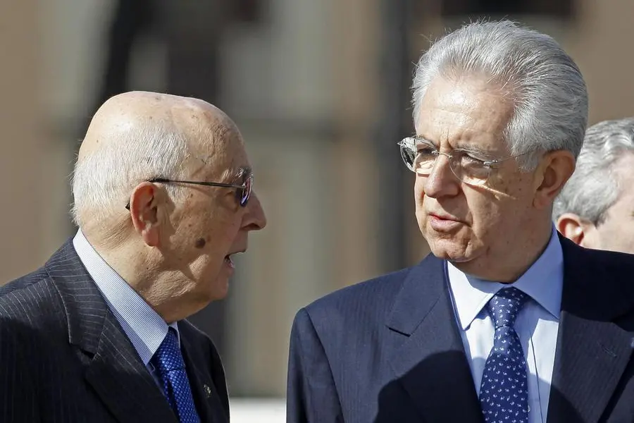 Con l'allora presidente della Repubblica Giorgio Napolitano (Ansa)
