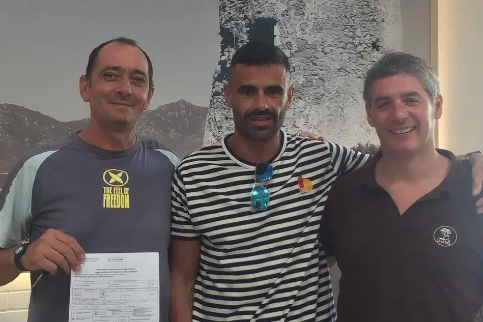 Da sinistra Spartaco Partis, Bebo Palmas e Cristian Meloni