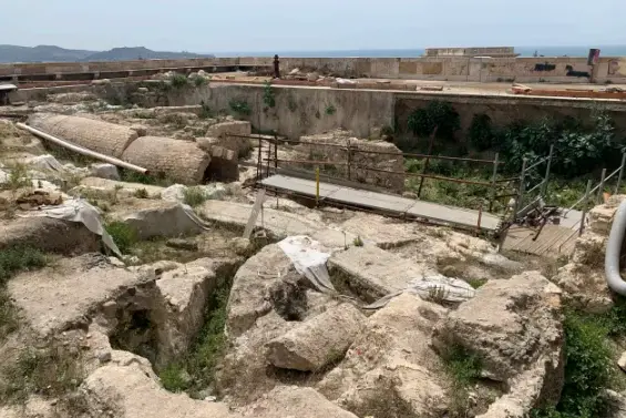 Il cantiere abbandonato (Archivio L'Unione Sarda)