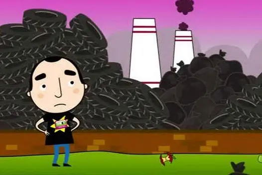Un'immagine dal video del nuovo brano