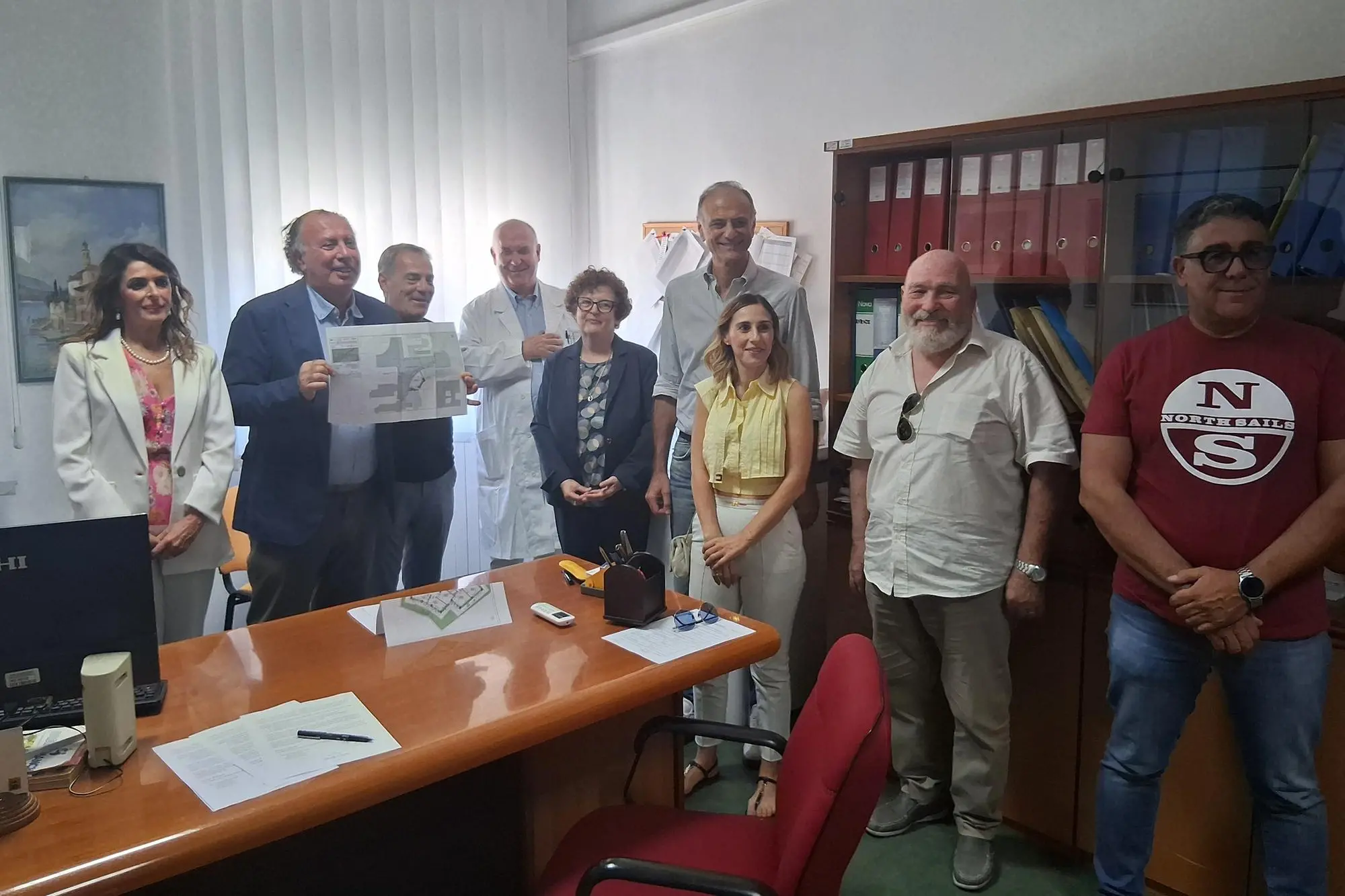 Vertici Asl di Nuoro, tecnici e sindaco di Macomer.