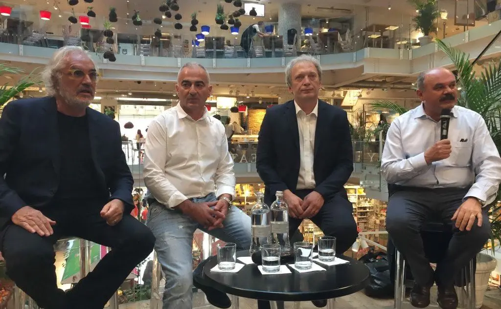 Flavio Briatore, Diego Manca, Sebastiano sardo e Oscar Farinetti