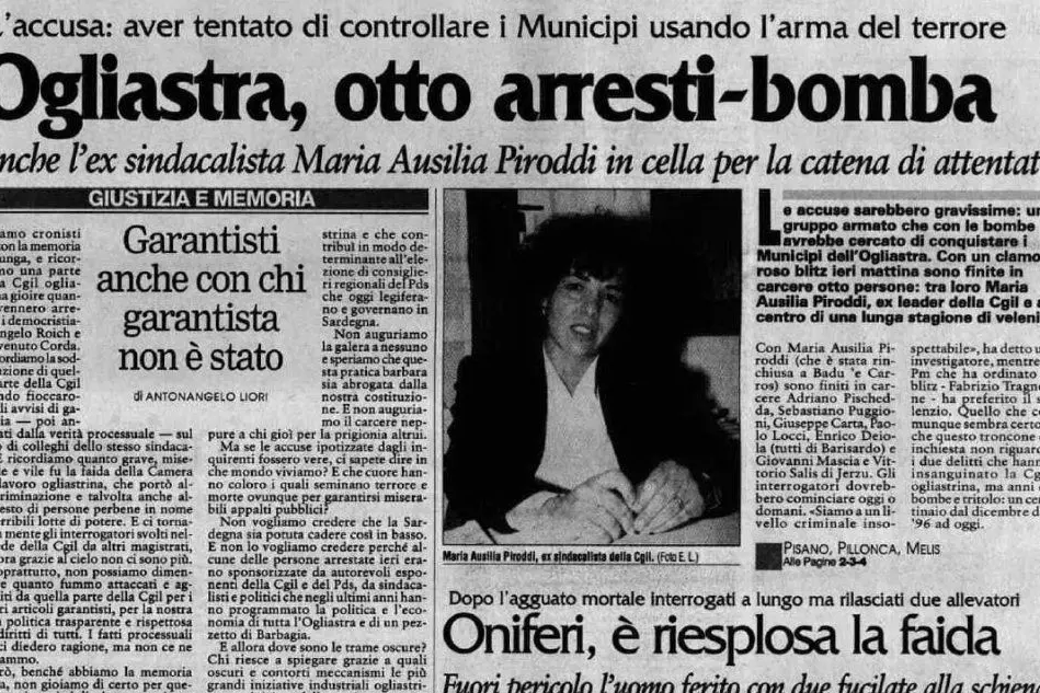 #AccaddeOggi: il 10 gennaio 1999 viene arrestata Maria Ausilia Piroddi, ex leader della Cgil