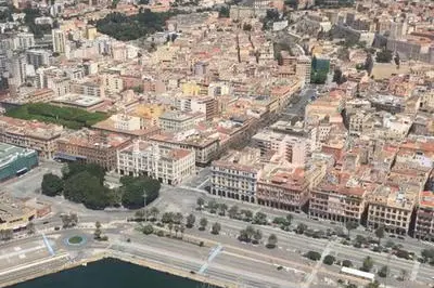 Una veduta di Cagliari dall'alto