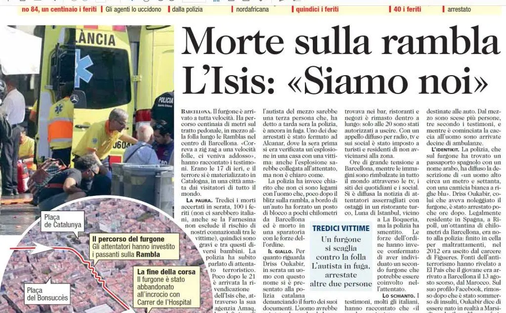 La notizia sulle pagine de L'Unione Sarda