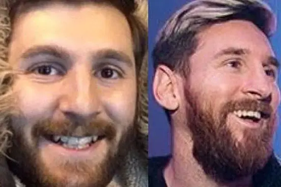 Reza Parastesh e Leo Messi (foto Instagram)