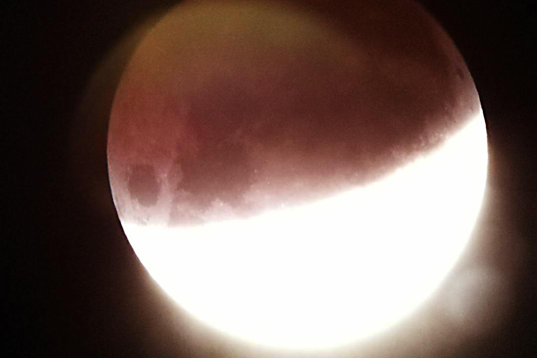 Un'eclisse parziale di Luna nel 2019 (L'Unione Sarda - Floris)