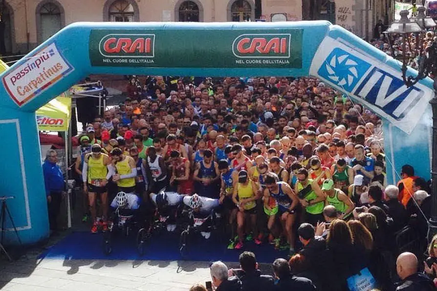 La partenza della mezza maratona
