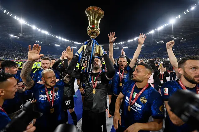 La festa dell'Inter (Ansa)