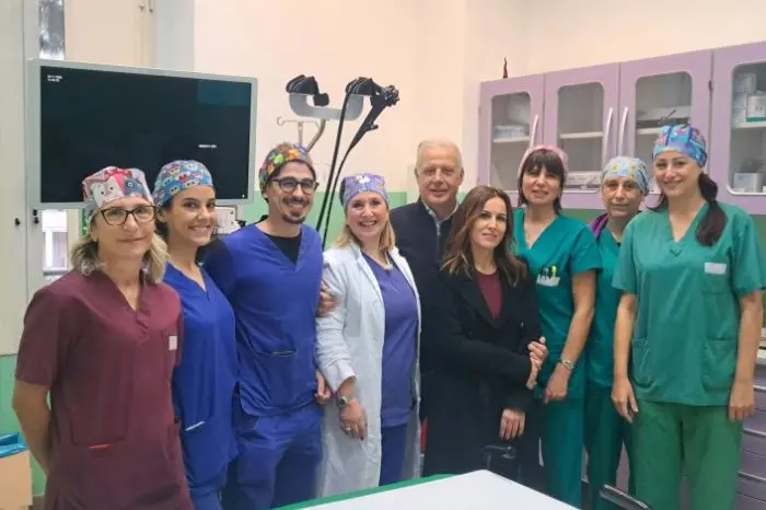 Lo staff del servizio di Endoscopia (foto concessa)