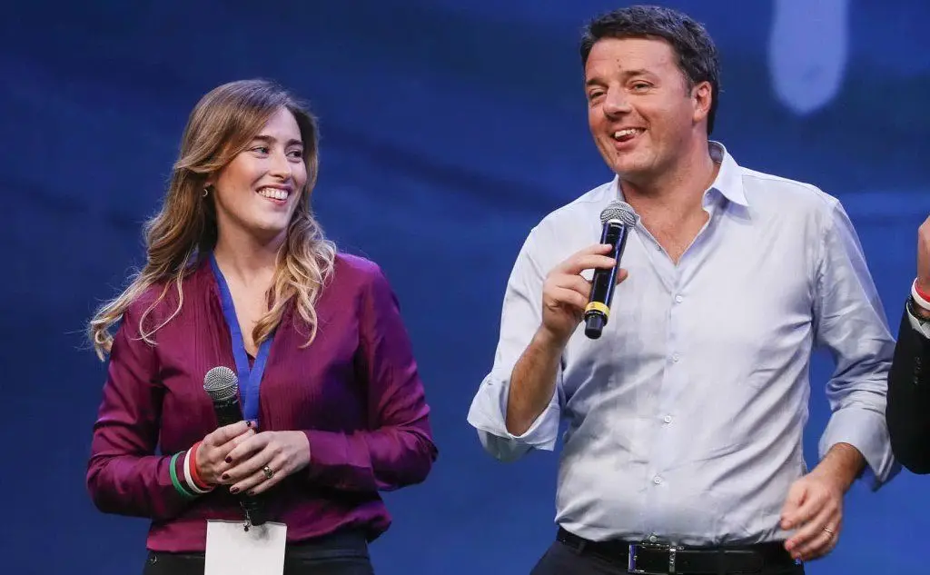 Maria Elena Boschi e Matteo Renzi (Archivio L'Unione Sarda)
