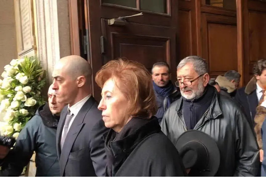A Milano i funerali di Gian Marco Moratti (in foto la moglie, ex sindaco di Milano, Letizia Moratti)