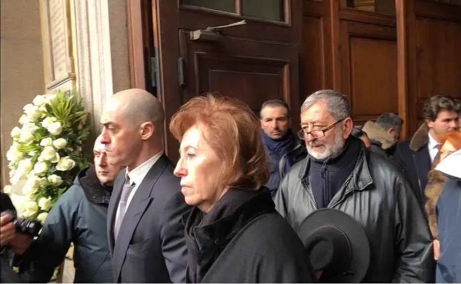 A Milano i funerali di Gian Marco Moratti (in foto la moglie, ex sindaco di Milano, Letizia Moratti)