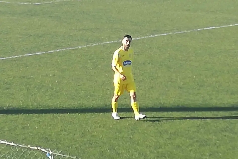 Davide Piras, autore del primo gol dell'Arborea (foto L'Unione Sarda - Pala)