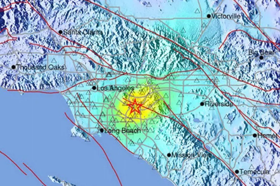 L'epicentro del terremoto
