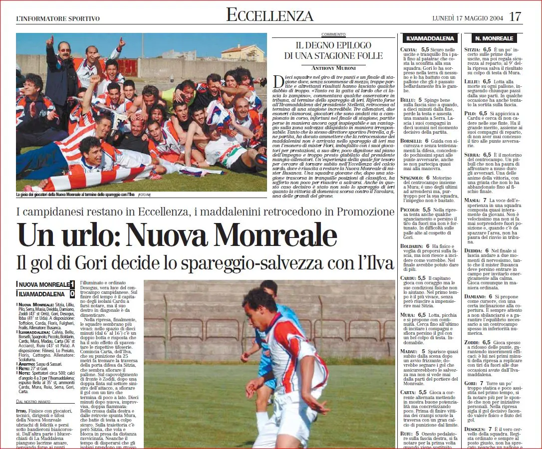Successo della Nuova Monreale nello spareggio salvezza contro l'Ilva