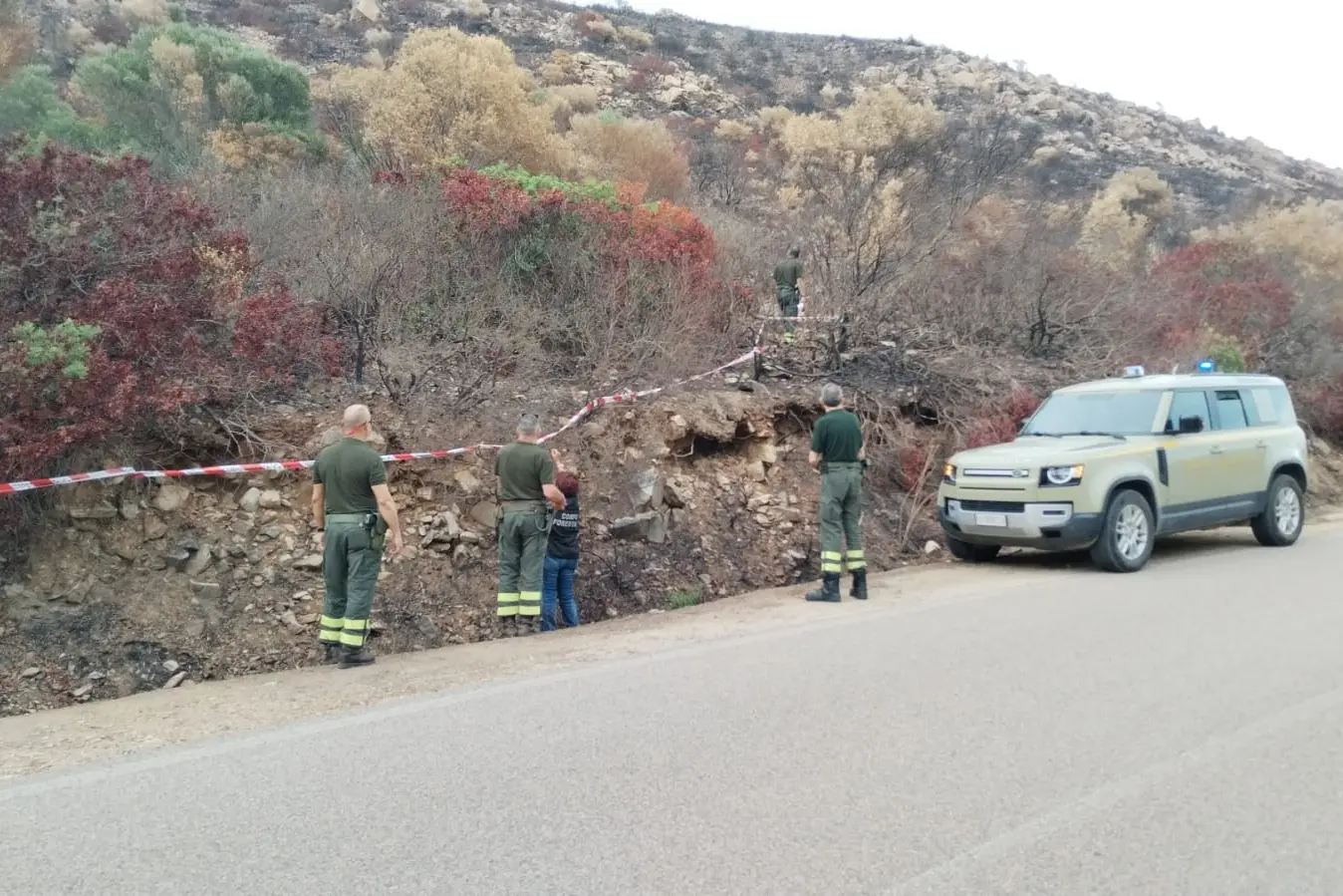 L'area da cui è partito l'incendio