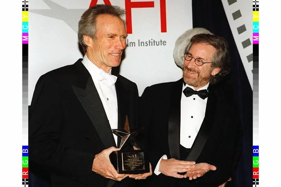 Clint Eastwood con Seven Spielberg in una foto d'archivio