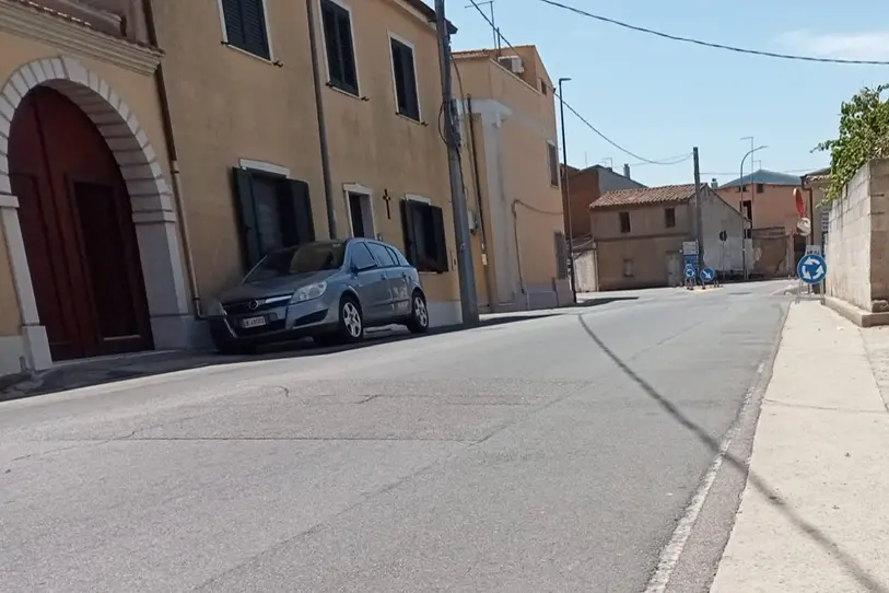 Una delle strade del centro di Pabillonis