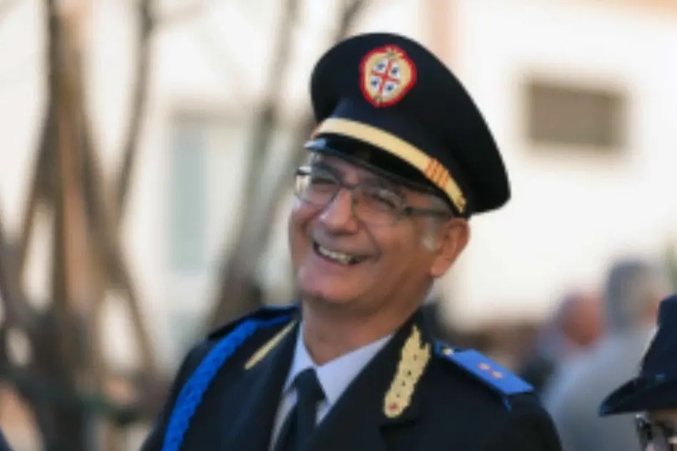 Il comandante della municipale di Isili Mario Corongiu