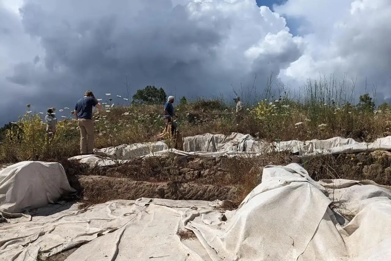 Gli scavi a S'Urachi alcuni anni fa (foto concessa)
